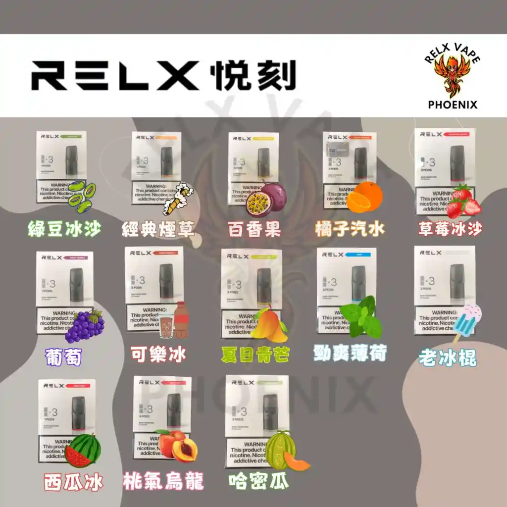 2025Relx悅刻煙彈口味大全