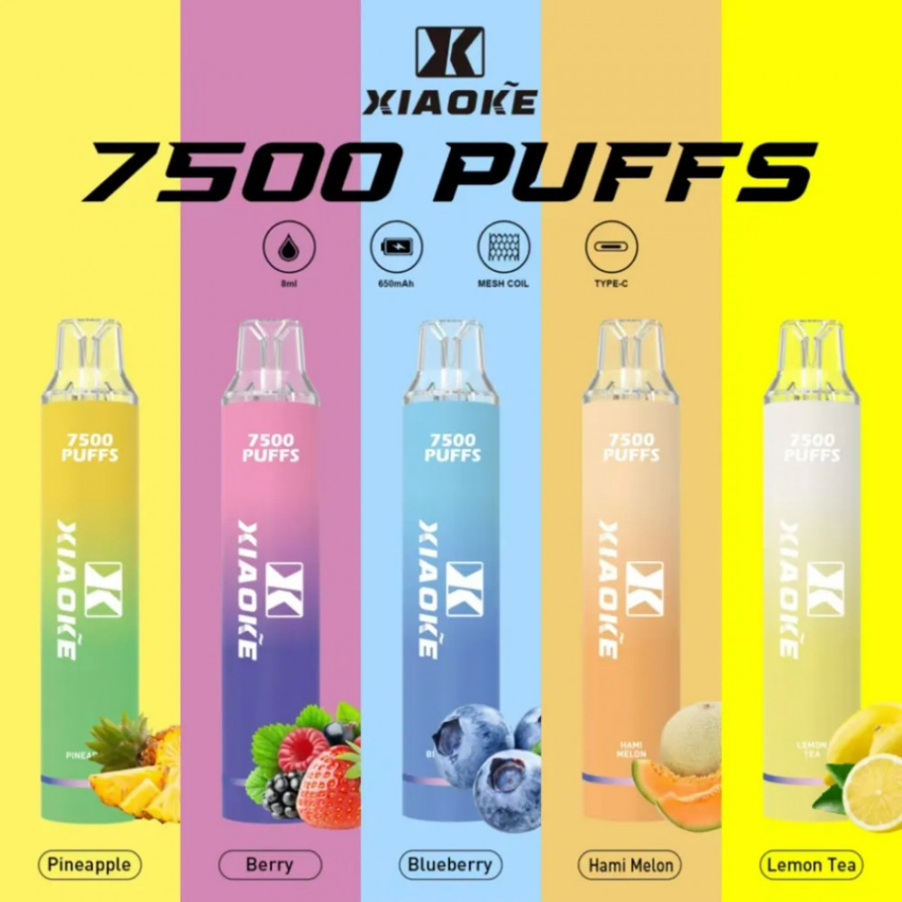 XIAOKE梟客7500口拋棄式電子煙口味