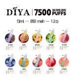 DIYA叮啞7500口拋棄式大容量可充電一次性拋棄式電子煙