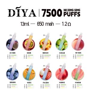 DIYA叮啞7500口拋棄式大容量可充電一次性拋棄式電子煙